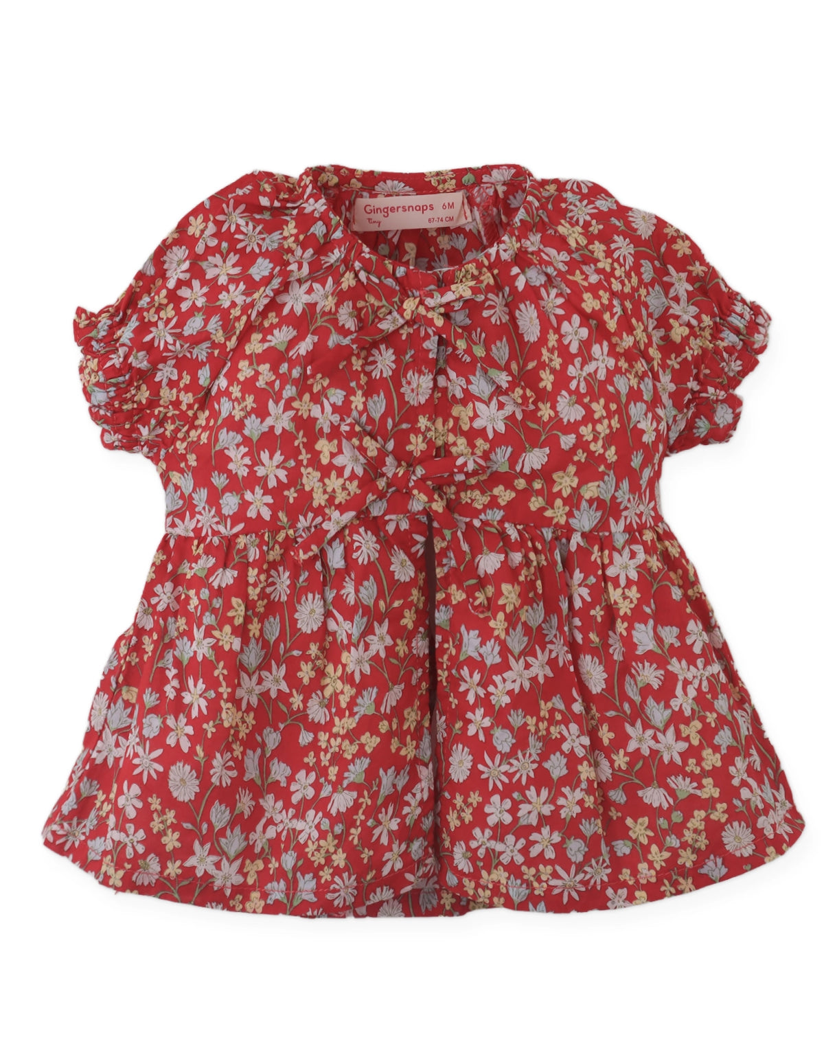 BABY LILI PUFF SLEEVE BLOUSE WITH RIBBONS