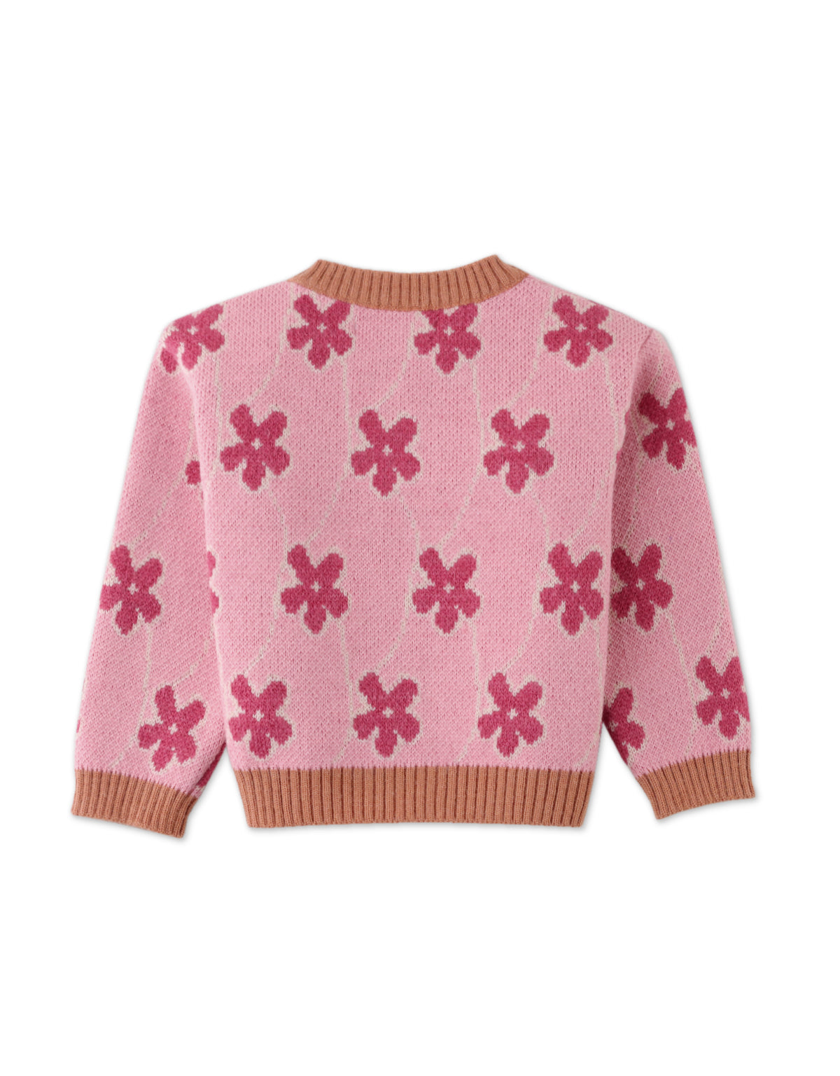 BABY GIRLS FLORAL JACQUARD CARDIGAN