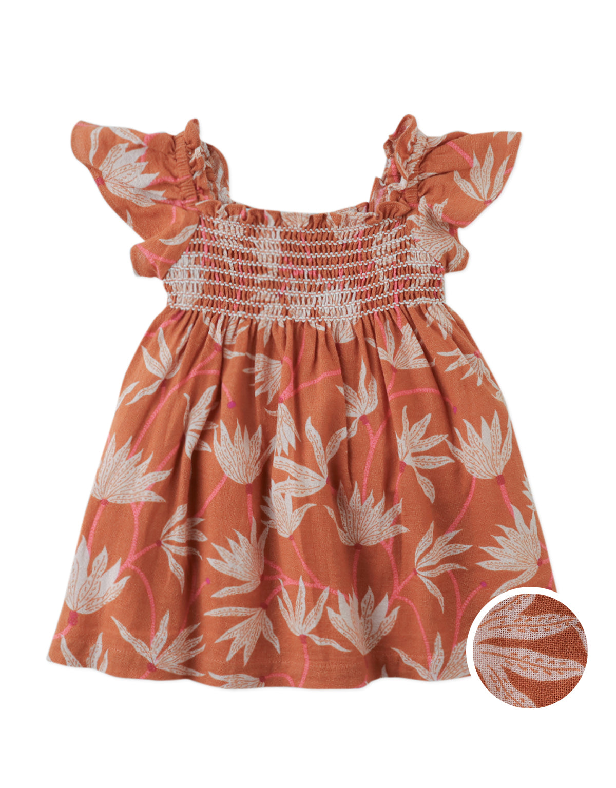 BABY CAMILLA A-LINE DRESS WITH SMOCKING DETAILS