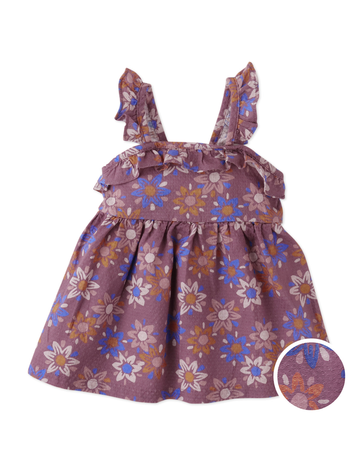 BABY NORMANI DRESS WITH KNOTS & RUFFLES