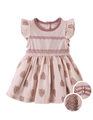 Baby Perrie Striped Knitted Top & Floral Printed Dress product photo