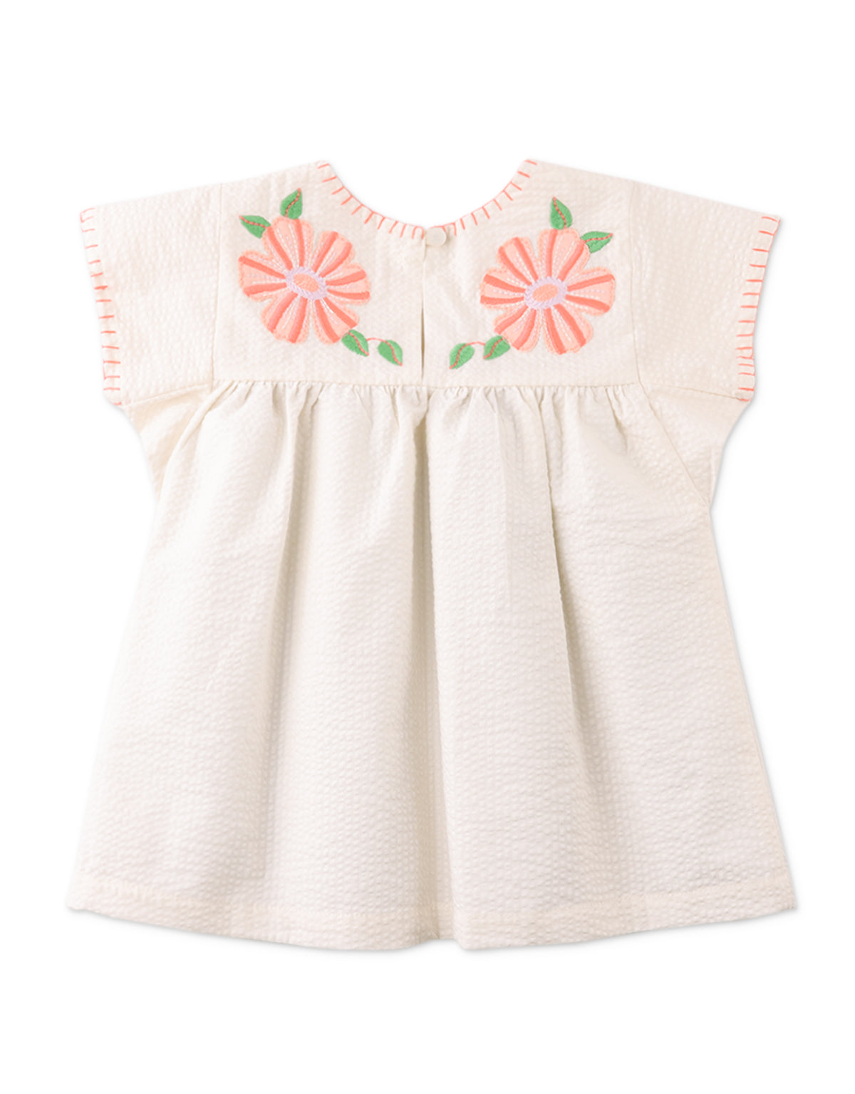 BABY PENELOPE DRESS WITH FLOWER APPLIQUE