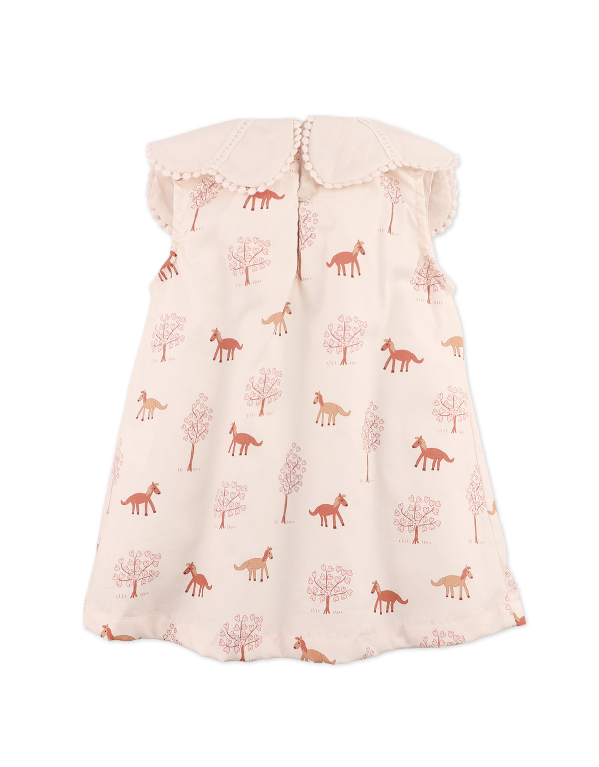 BABY RELL PRINTED SHIFT DRESS WITH LARGE SCALLOP COLLAR