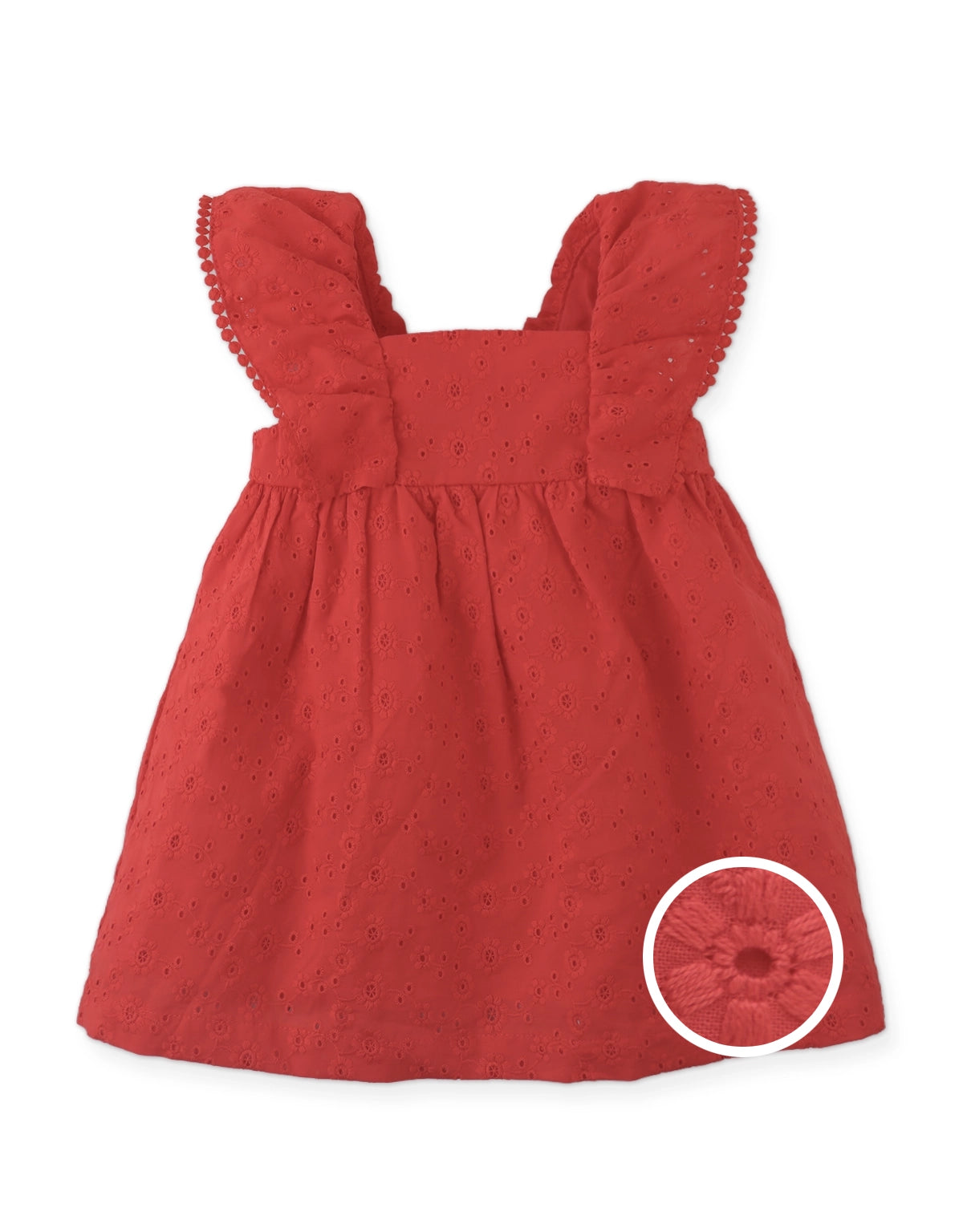 BABY ADELINE COTTON EYELET DRESS WITH BOW