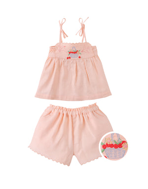 Baby Hinata Embroidered Empire Tunic Blouse & Shorts Set product photo