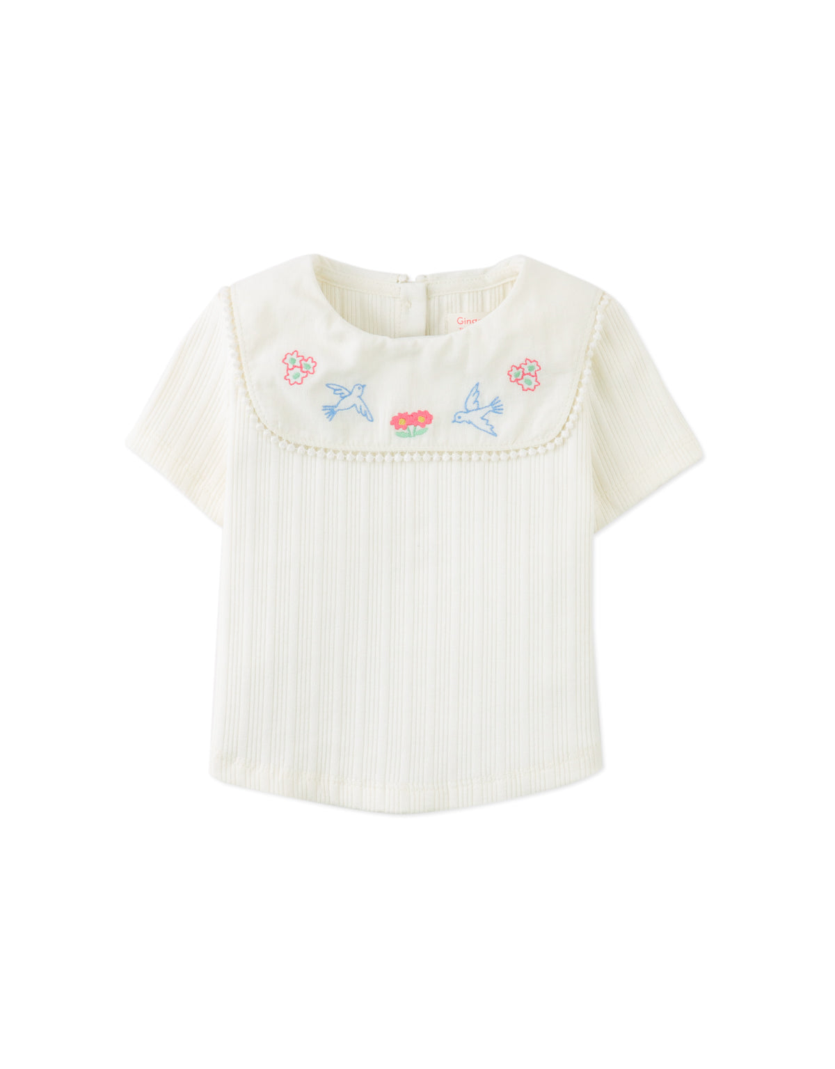 Baby Jurin Embroidered Top & Checkered Shorts Set