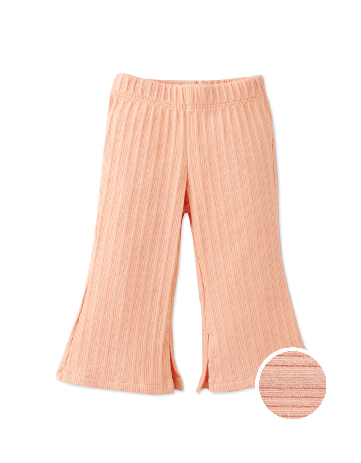 BABY CARLY RIBBED FLARE LEGGINGS WITH SLITS