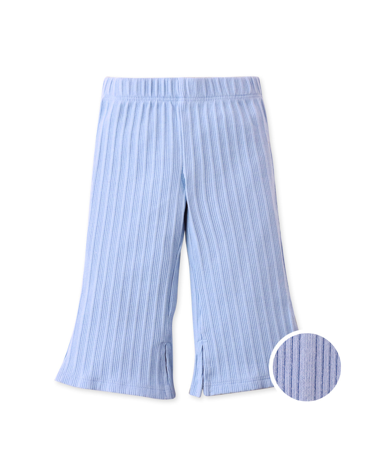 BABY CARLY RIBBED FLARE LEGGINGS WITH SLITS