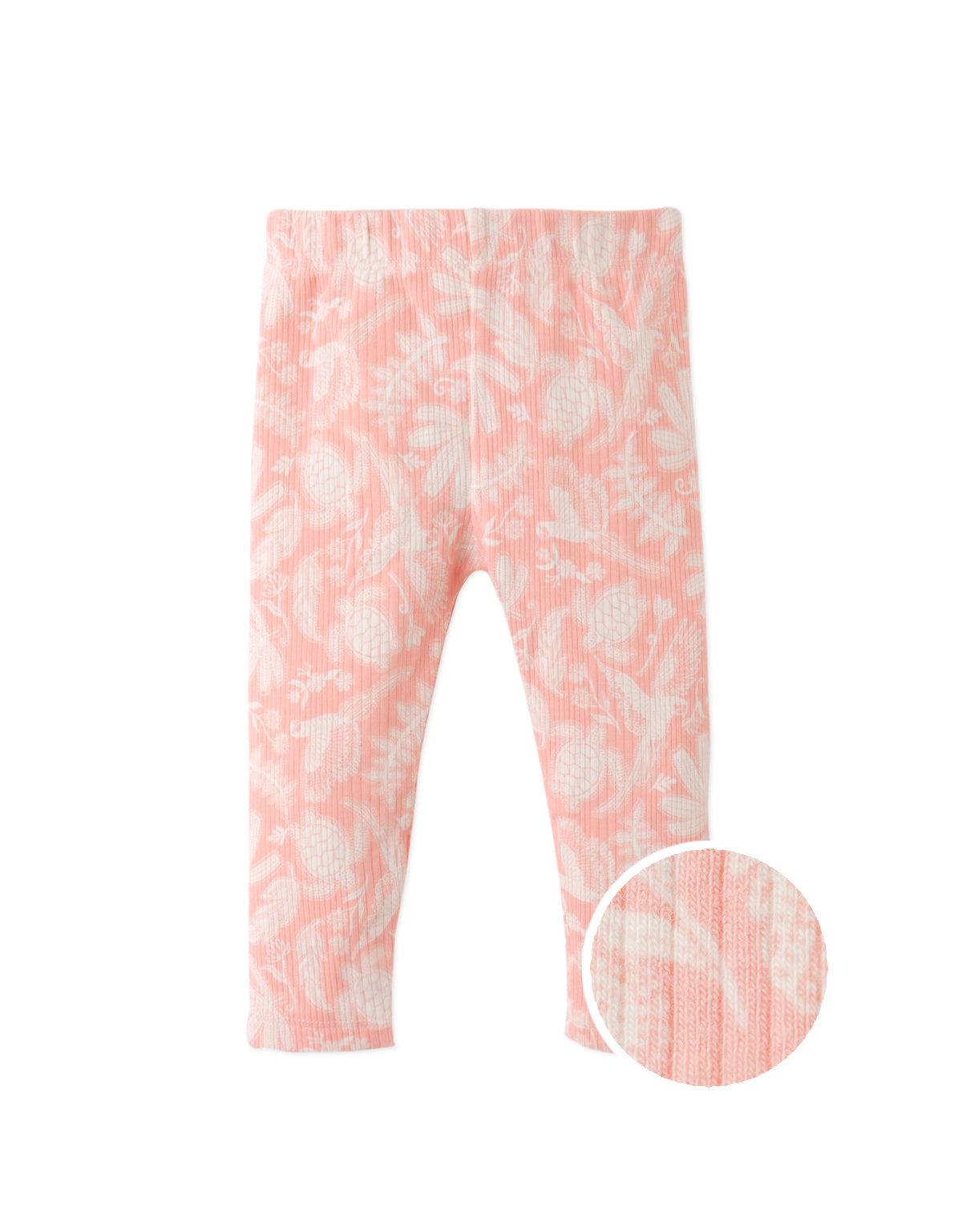 BABY LEANNE ALL-OVER PRINT RIBBED JERSEY LEGGINGS