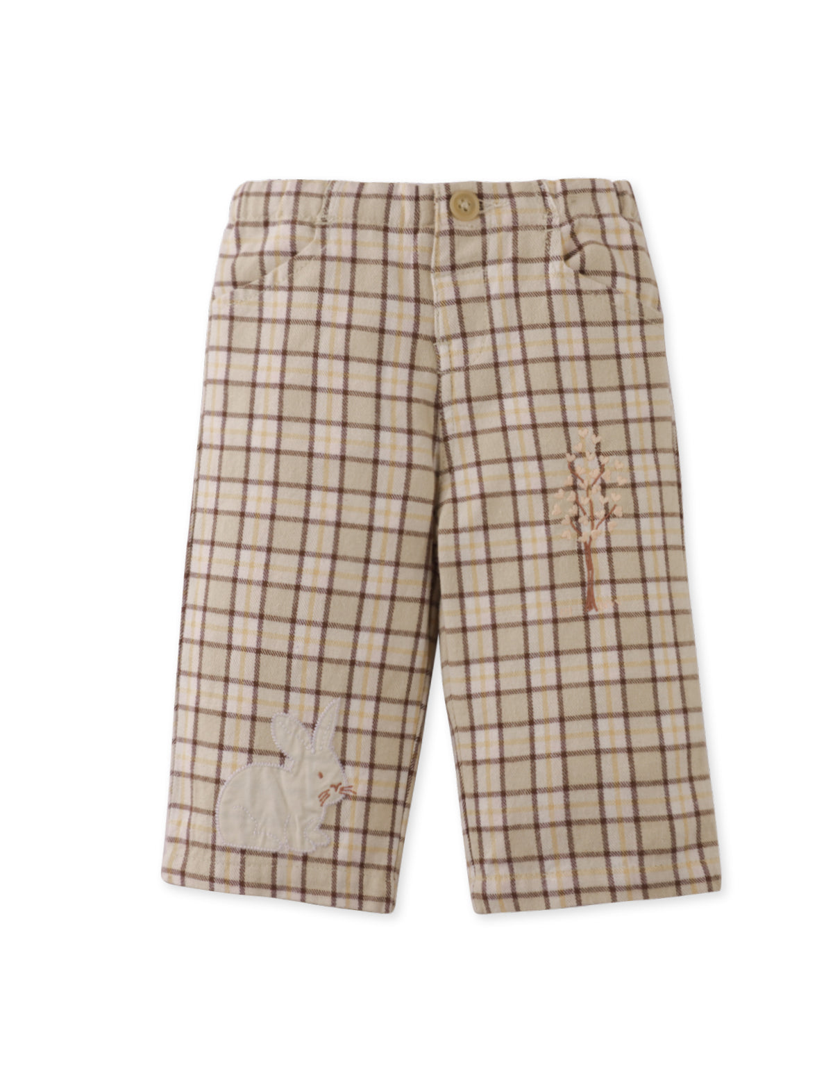 BABY KEZIAH TROUSERS CARTER WITH BUNNY APPLIQUÉ AND TREE EMBROIDERY