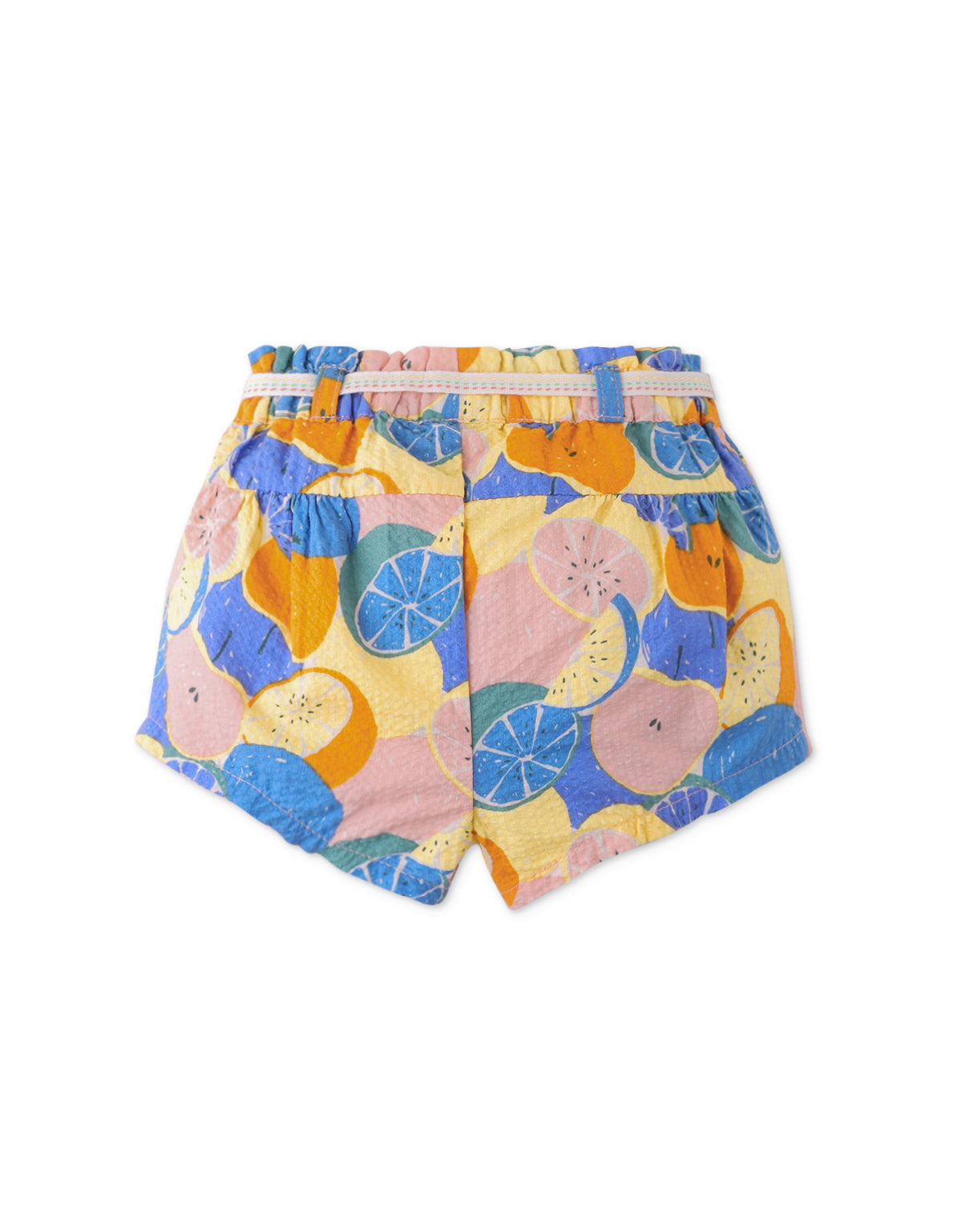 BABY GIRLS LEMON PRINTED SHORTS WITH BELT