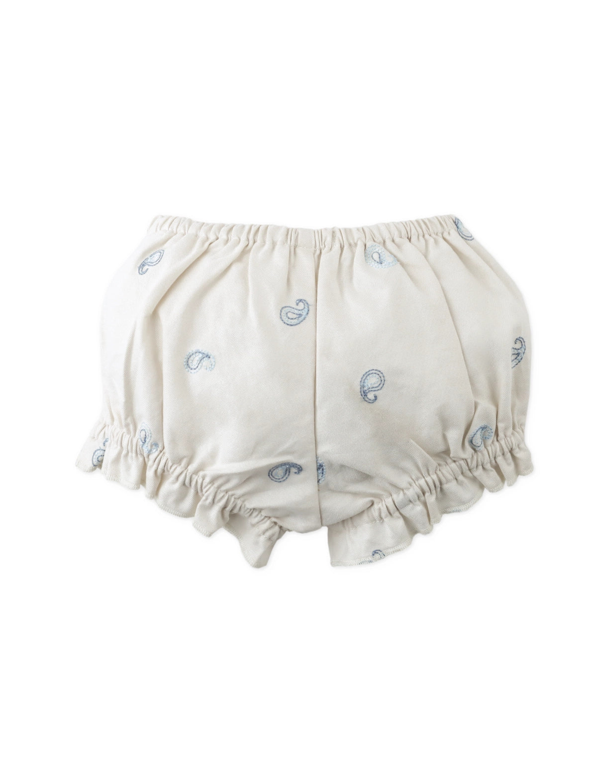 BABY GIRLS BLOOMERS WITH TIES AND RUFFLED HEM