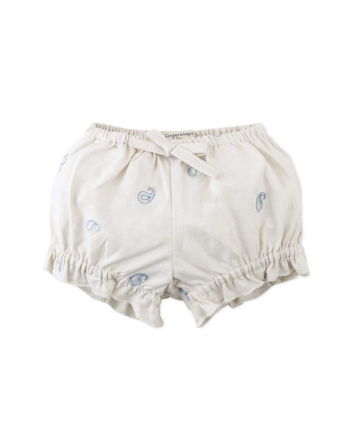 BABY GIRLS BLOOMERS WITH TIES AND RUFFLED HEM
