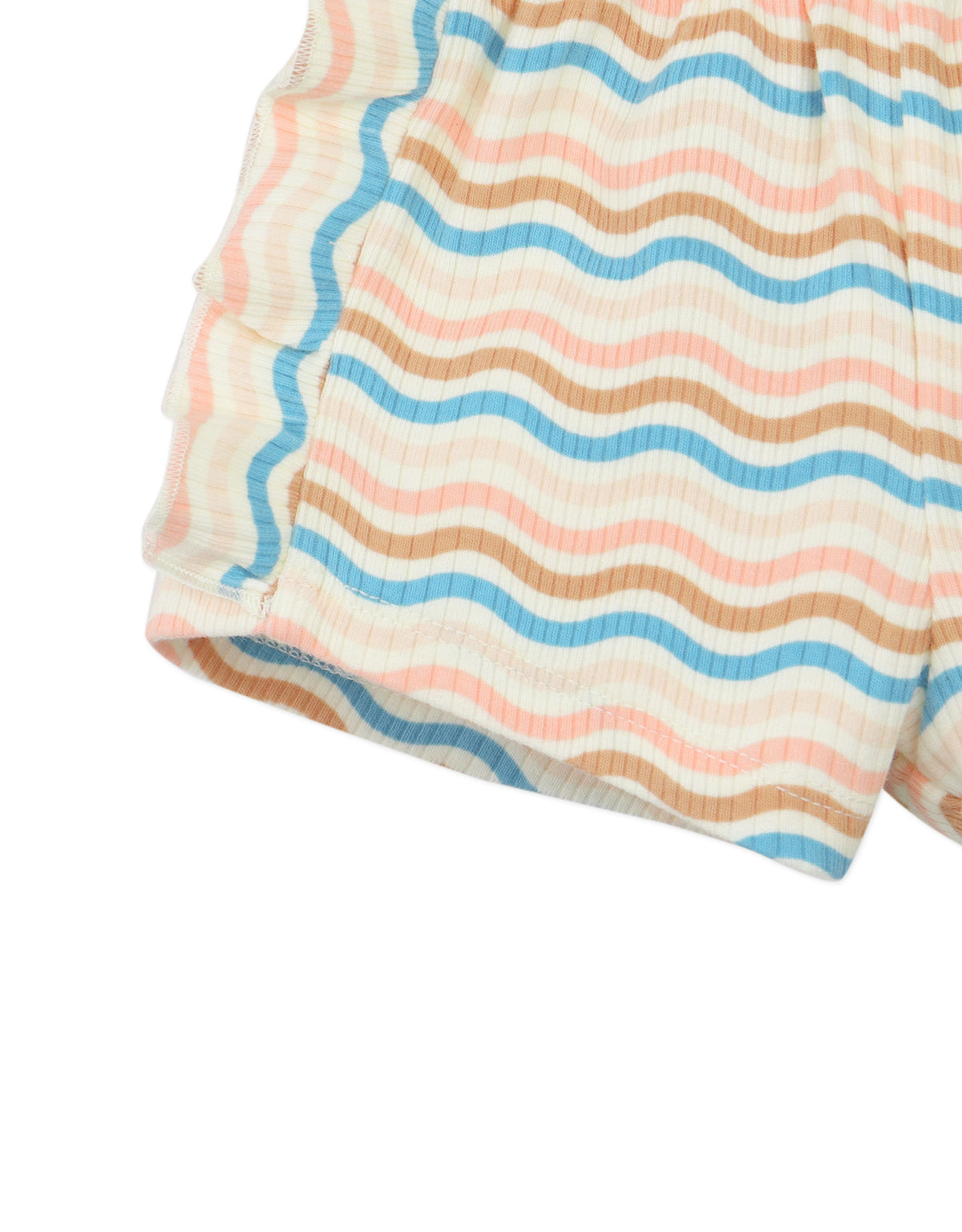 BABY HERA RIBBED SHORTS WITH RUFFLED SIDES