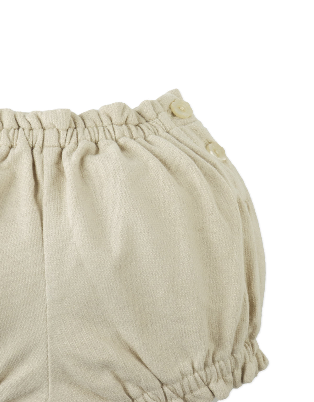 BABY SALOME COTTON TERRY KNIT BLOOMERS WITH BUTTONS