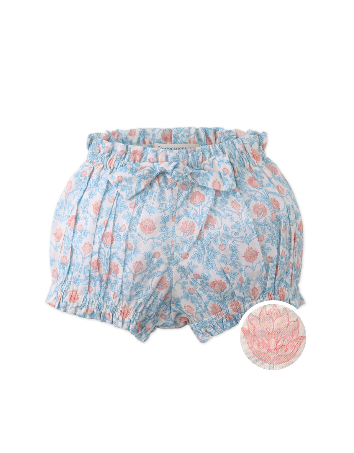 BABY CLAUDIA PRINTED BLOOMERS WITH BOW