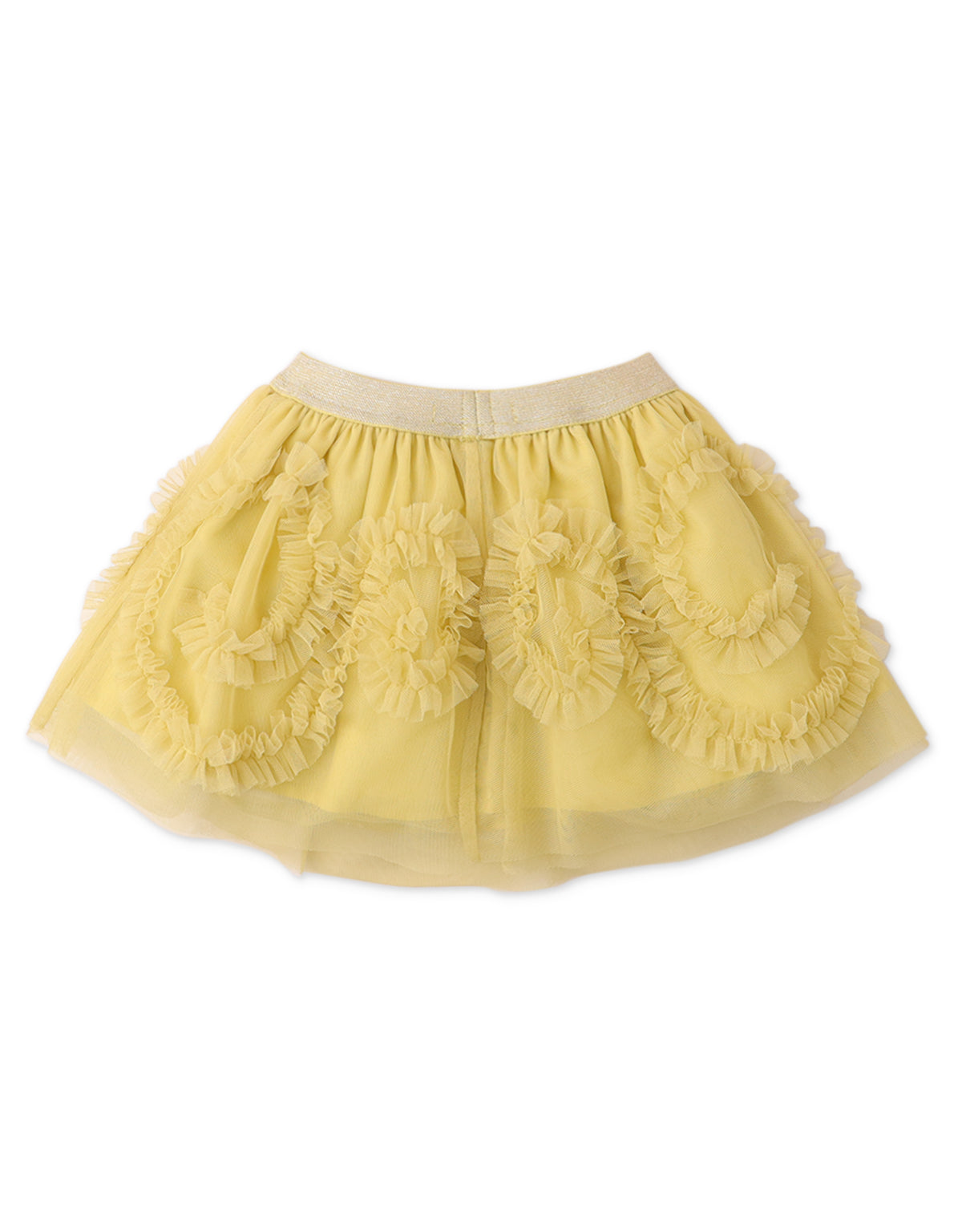 BABY GIRLS SWIRL RUFFLES OVER TULLE SKIRT