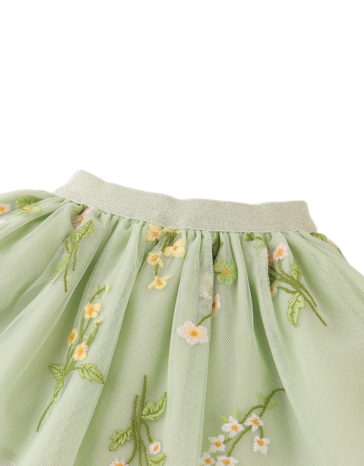 BABY CERSEI EMBROIDERED TULLE SKIRT WITH VELVET RIBBON