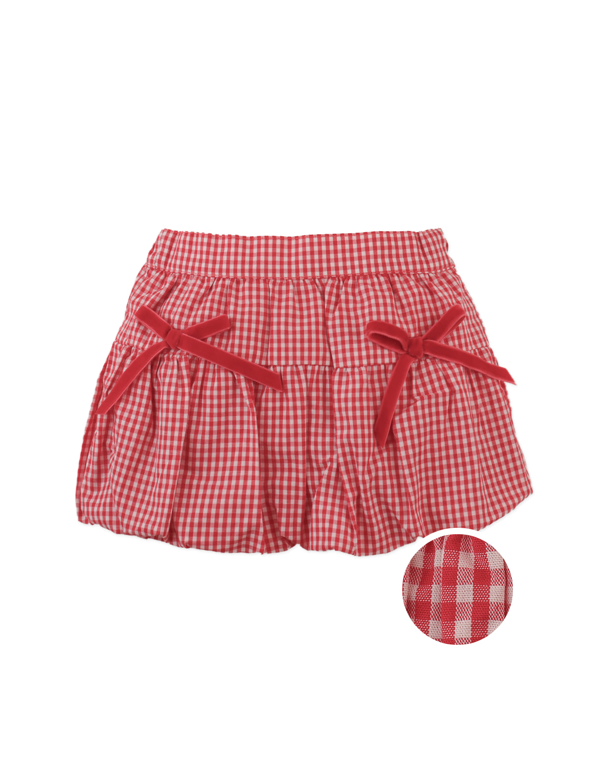 BABY NINI BUBBLE SKIRT WITH VELVET BOWS