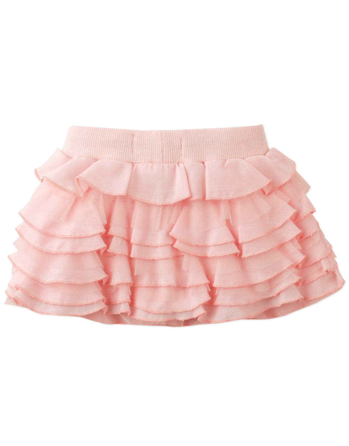 BABY WILMA TIERED SKORTS WITH RIBBED WAISTBAND