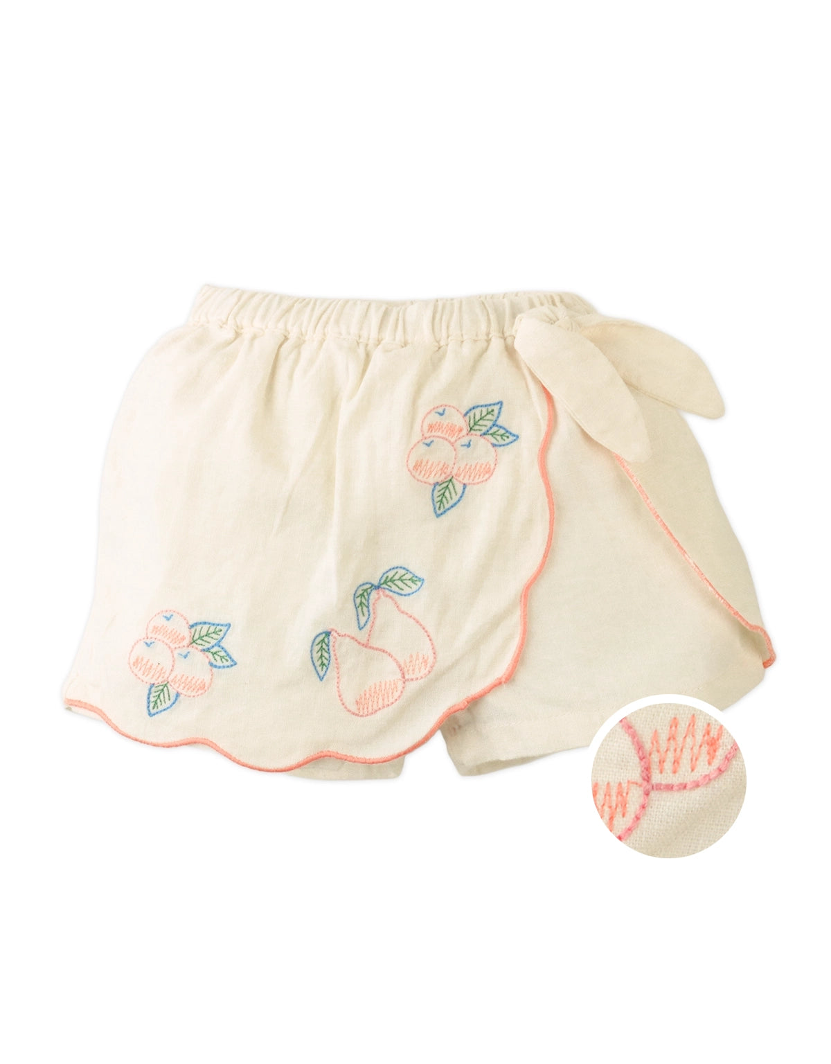 BABY MISSANDEI SKORT WITH FRUIT EMBROIDERED APPLIQUÉ