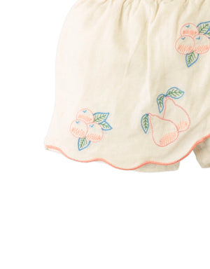 Baby Missandei Skort With Fruit Embroidered Appliqué style detail