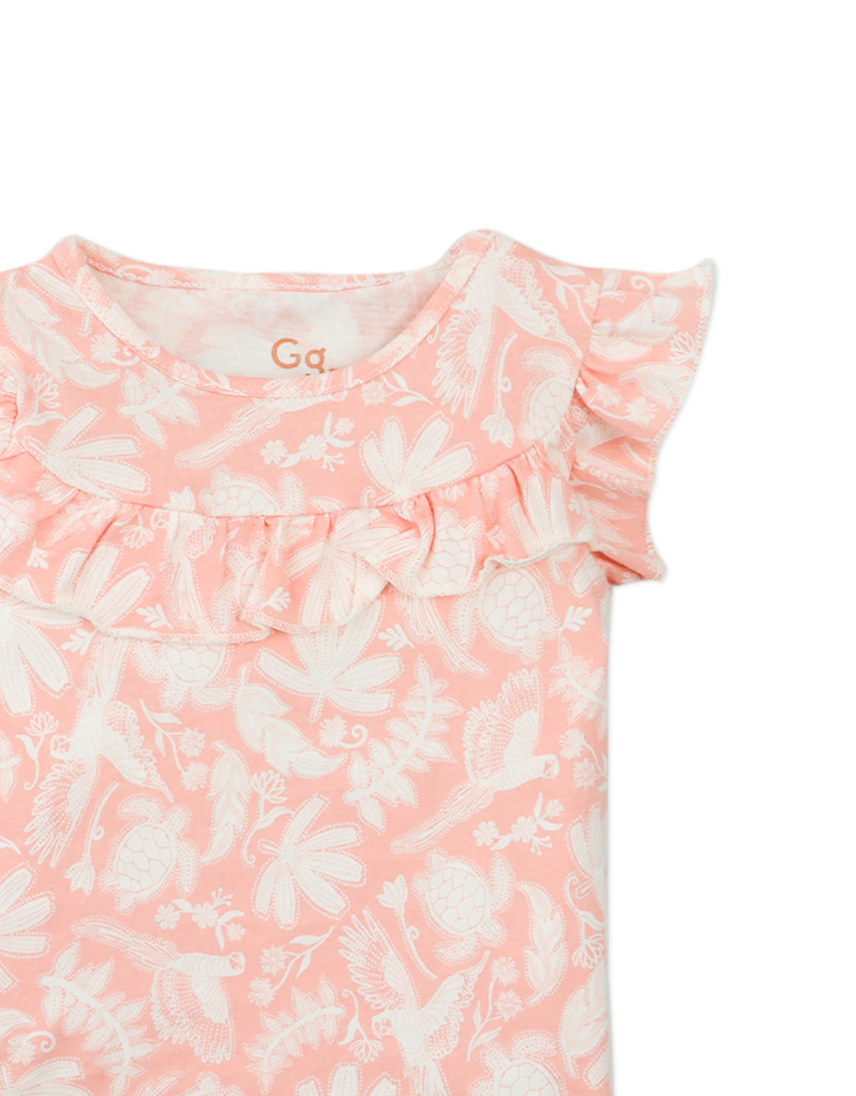 BABY JIANNA RUFFLED TEE WITH ALL-OVER PRINT