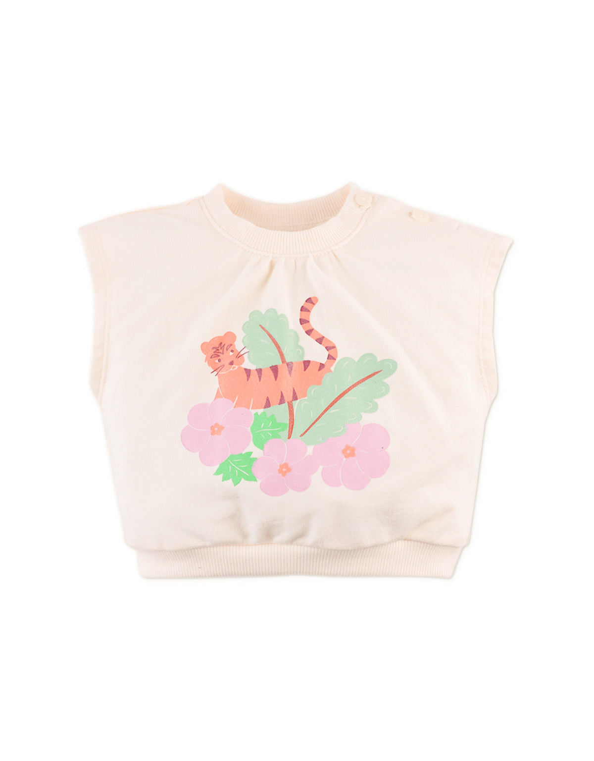 BABY FREYA TOP WITH TIGER PRINT