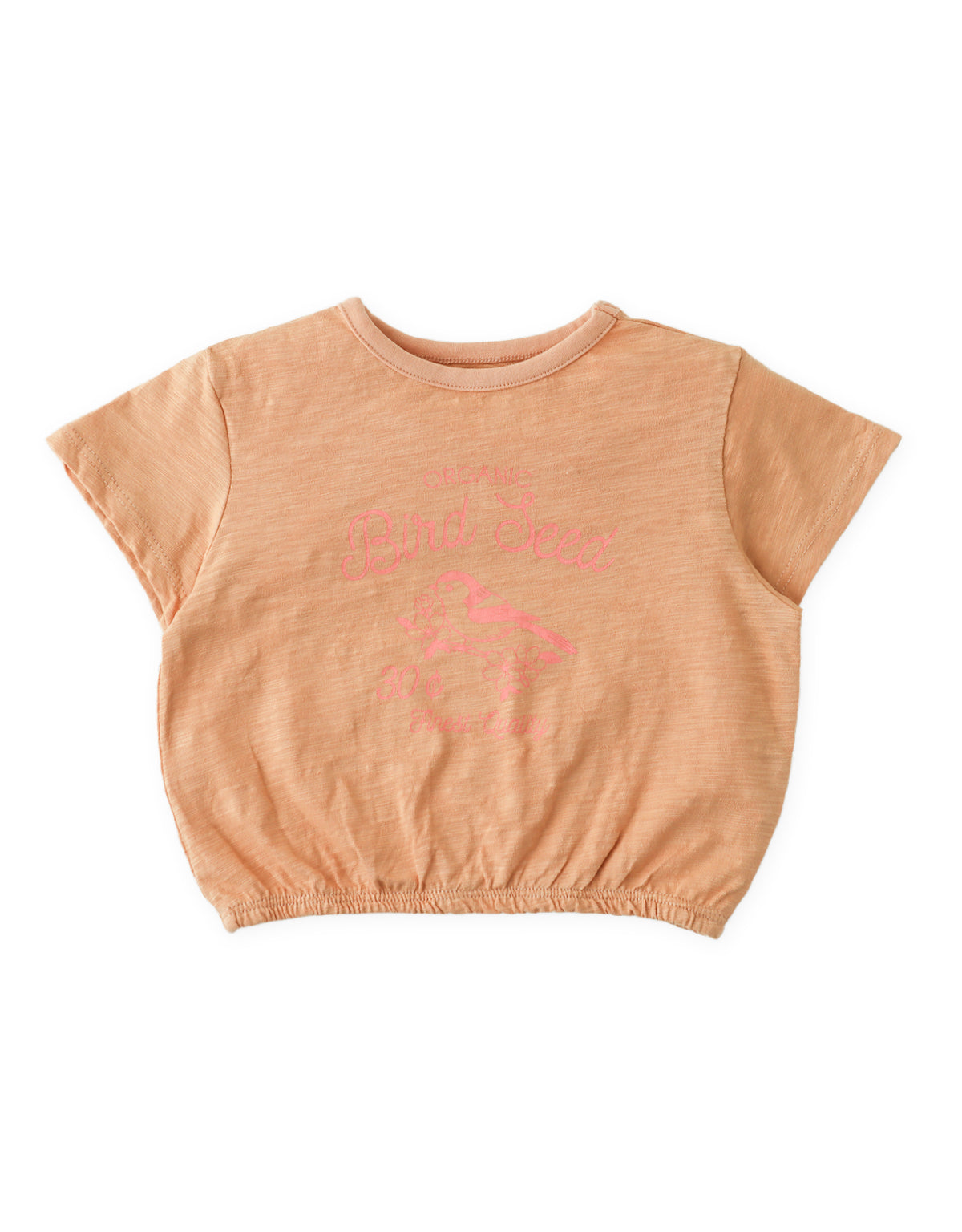 Baby Amelie Tee with Elasticized Waist and Bird Print