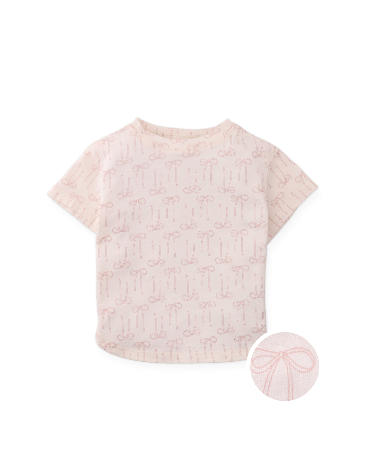 BABY KAIRI T-SHIRT WITH ALL-OVER BOW PRINT