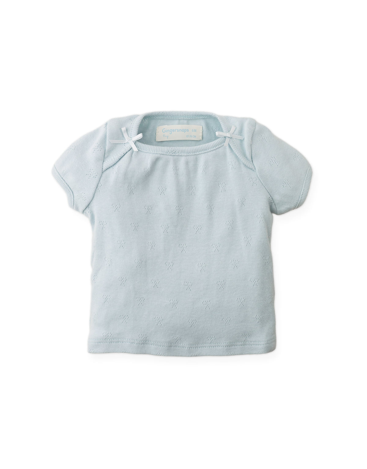 BABY SUZIE CROPPED TOP WITH BOW APPLIQUE
