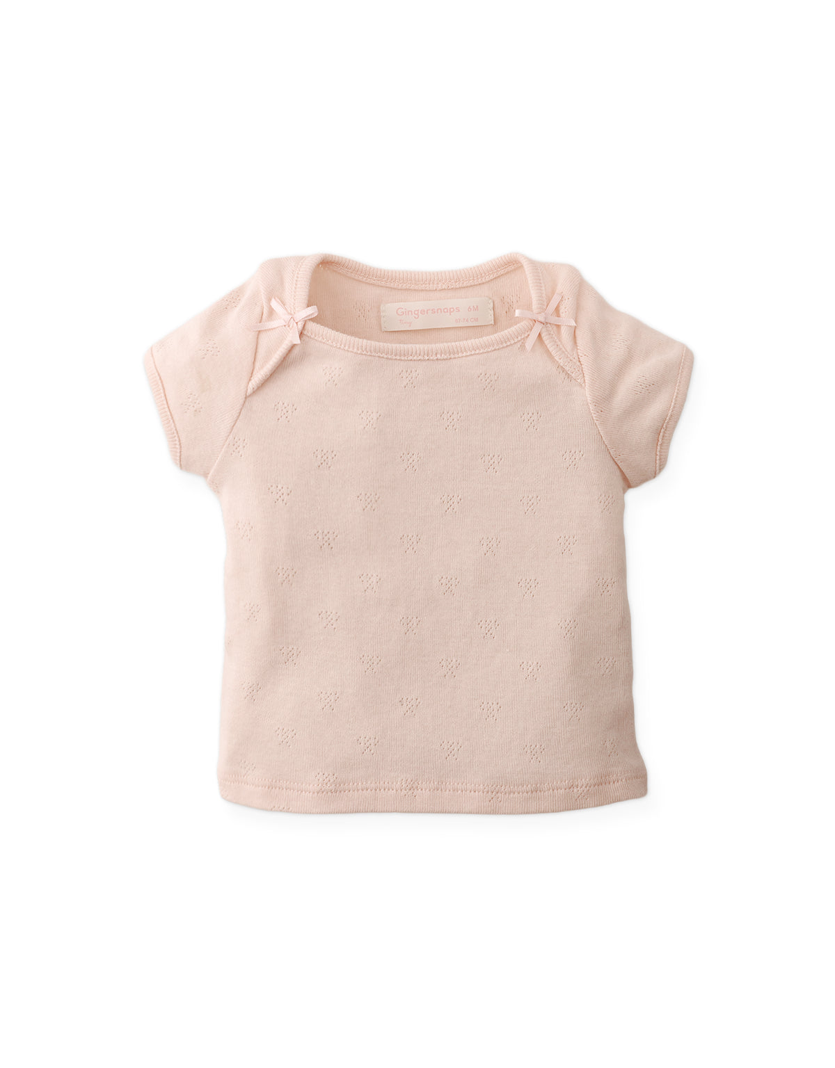 BABY SUZIE CROPPED TOP WITH BOW APPLIQUE