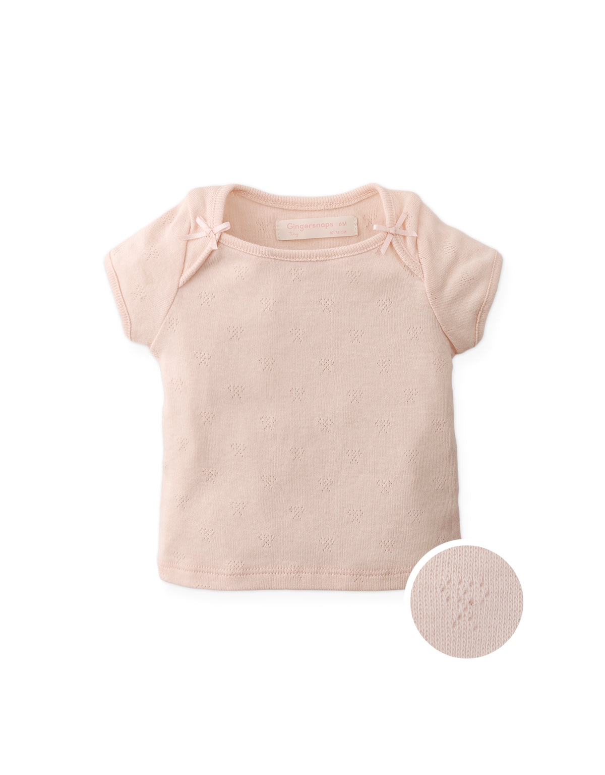 BABY SUZIE CROPPED TOP WITH BOW APPLIQUE