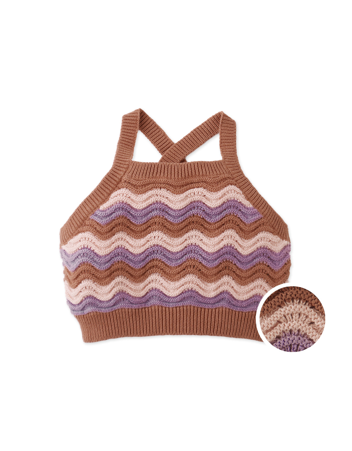 BABY CARMEN STRAPPY WAVE KNITTED TANK TOP