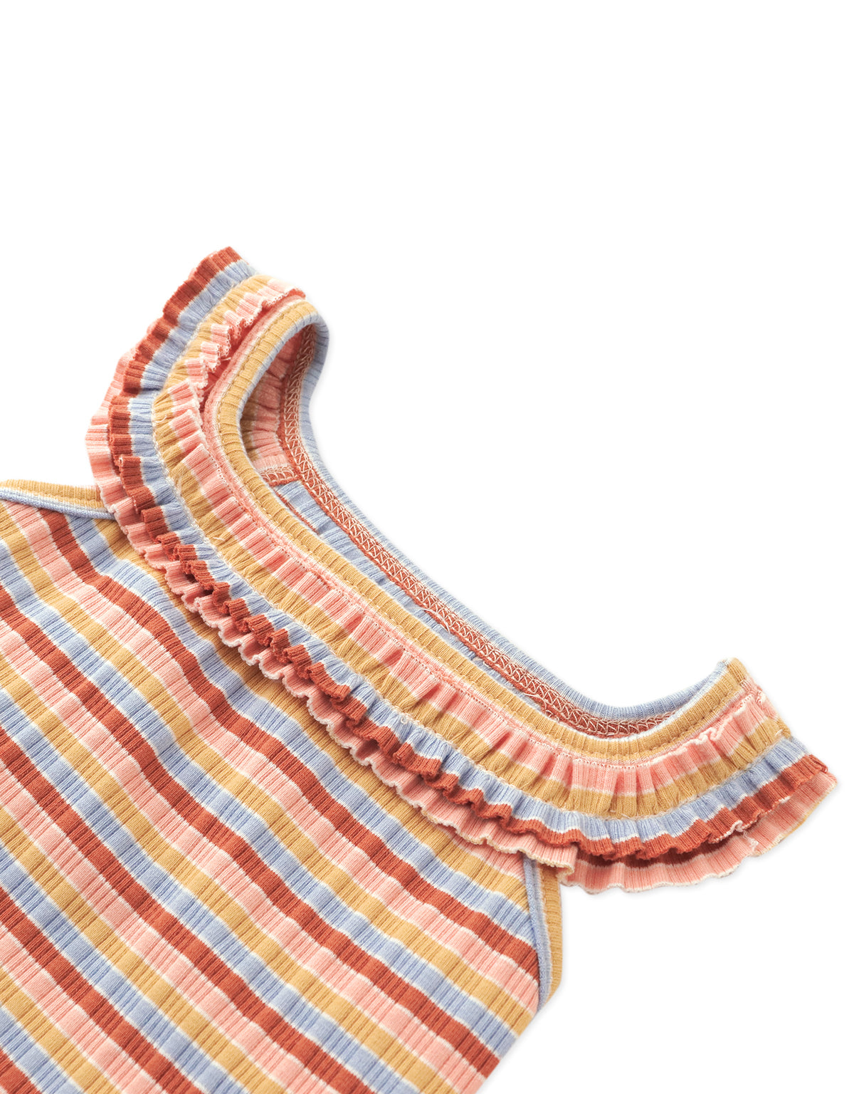 BABY MARICRIS RIBBED TANK TOP WITH RUFFLES