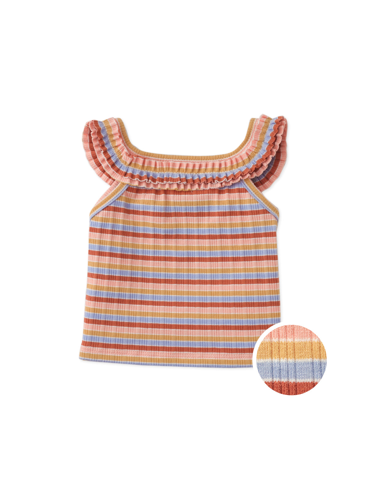 BABY MARICRIS RIBBED TANK TOP WITH RUFFLES