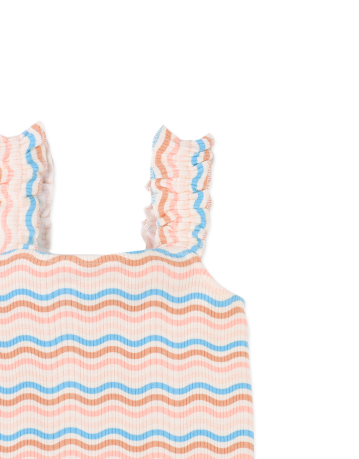 BABY HERA RIBBED TANK TOP WITH RUFFLED SLEEVES