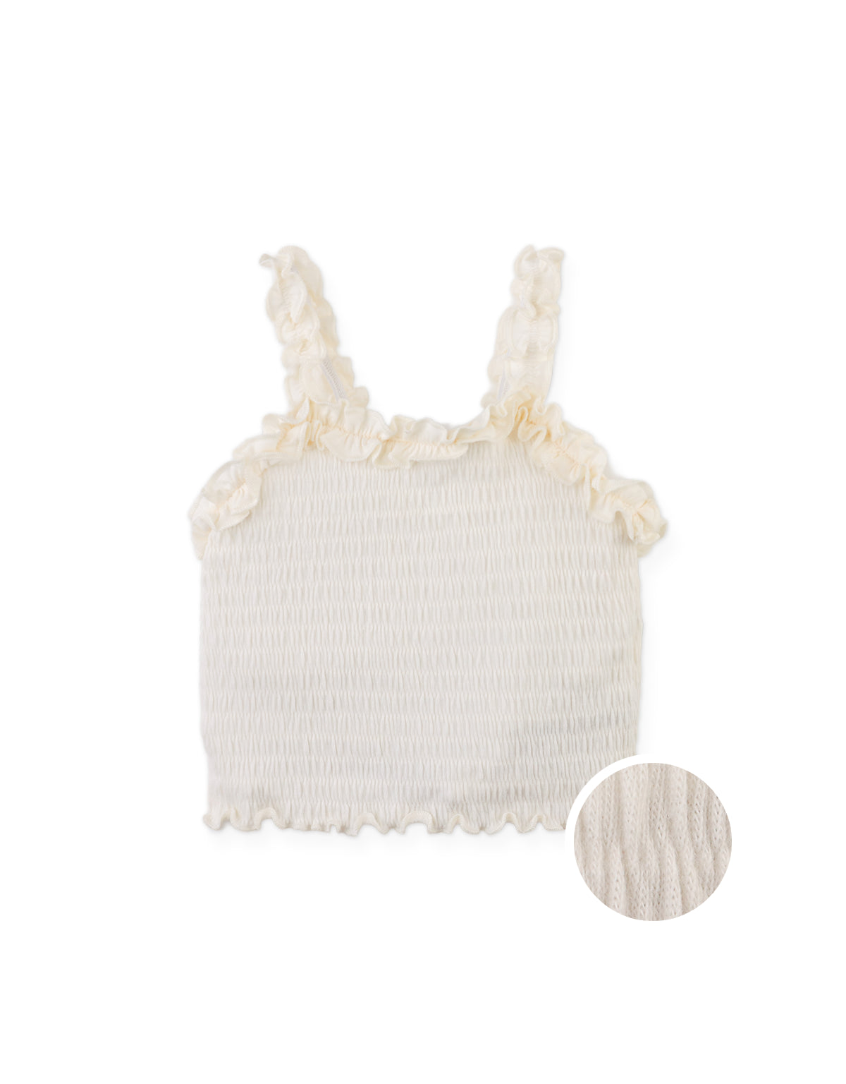 BABY GIGI FULLY SMOCKED TANK TOP WITH SET-IN RUFFLES