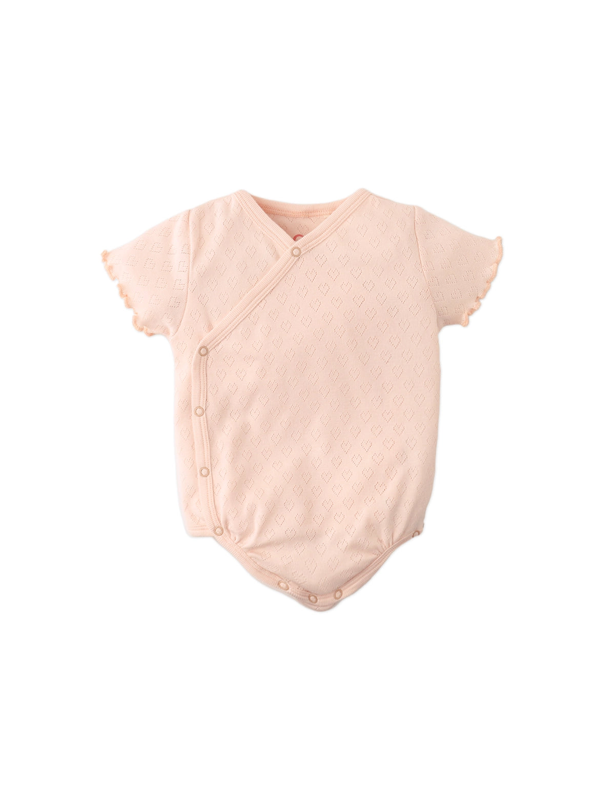 BABY ASUKA 3-PIECE HEART POINTELLE KIMINO BODYSUIT SET