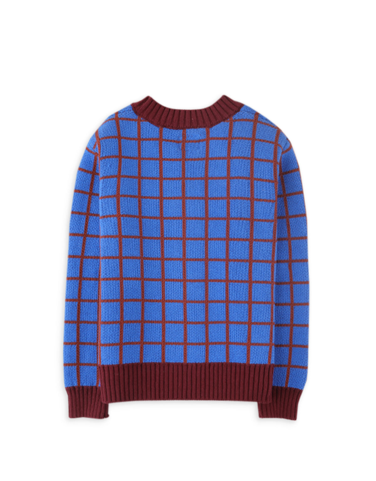 BOYS GRIDS AND FOX HEAD INTARSIA CARDIGAN