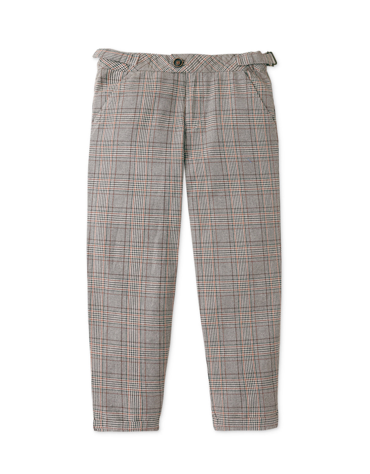 BOYS HOUNDSTOOTH SIDE TAB TROUSERS