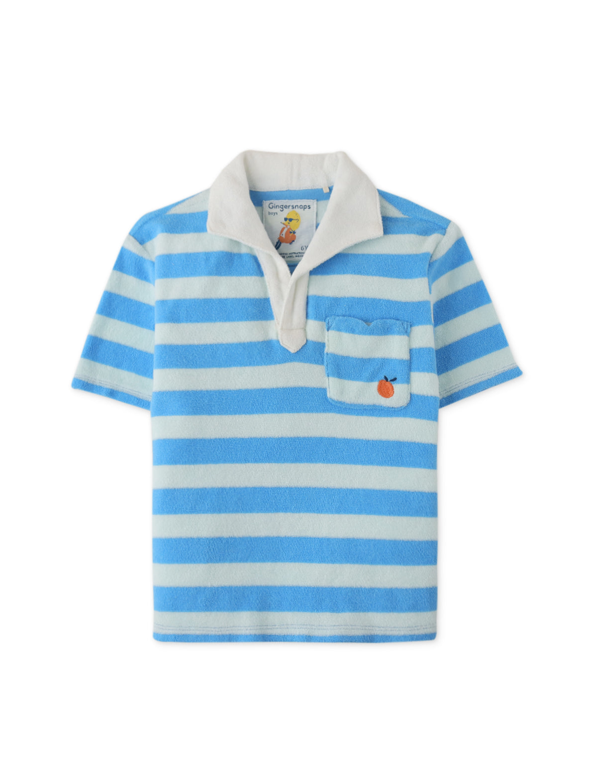 BOYS STRIPE TOWEL TERRY POLO
