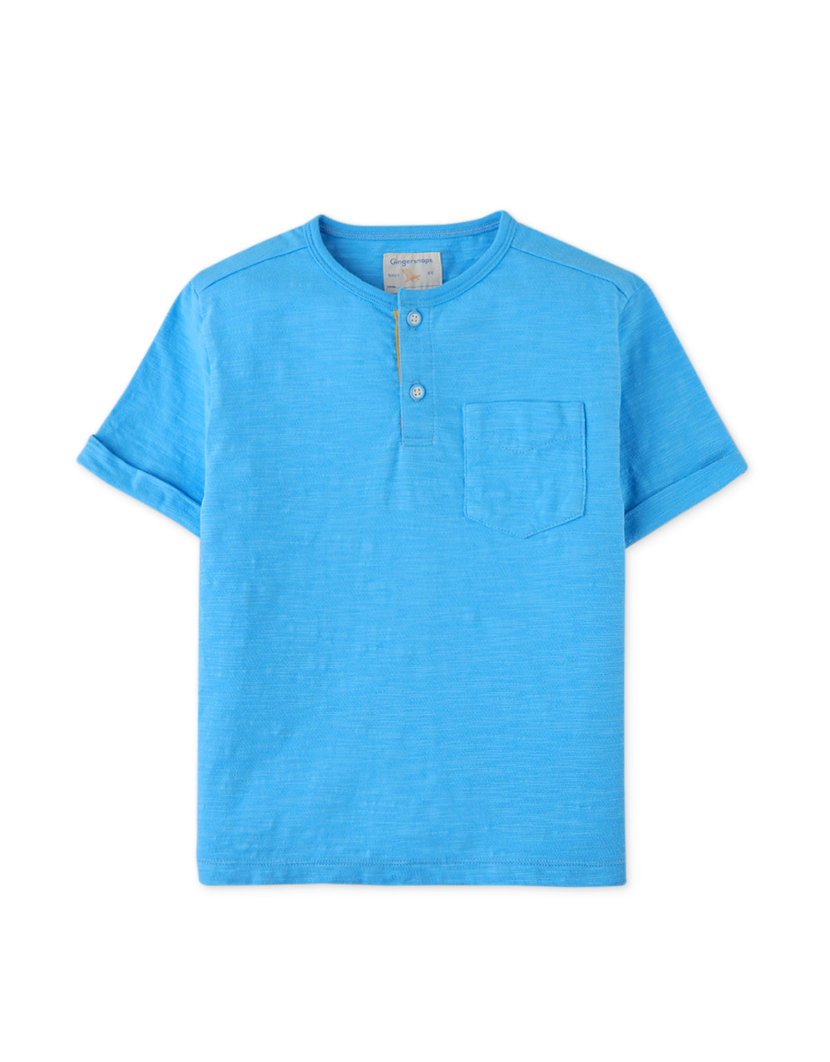 BOYS SOLID COLOR HENLEY TEE