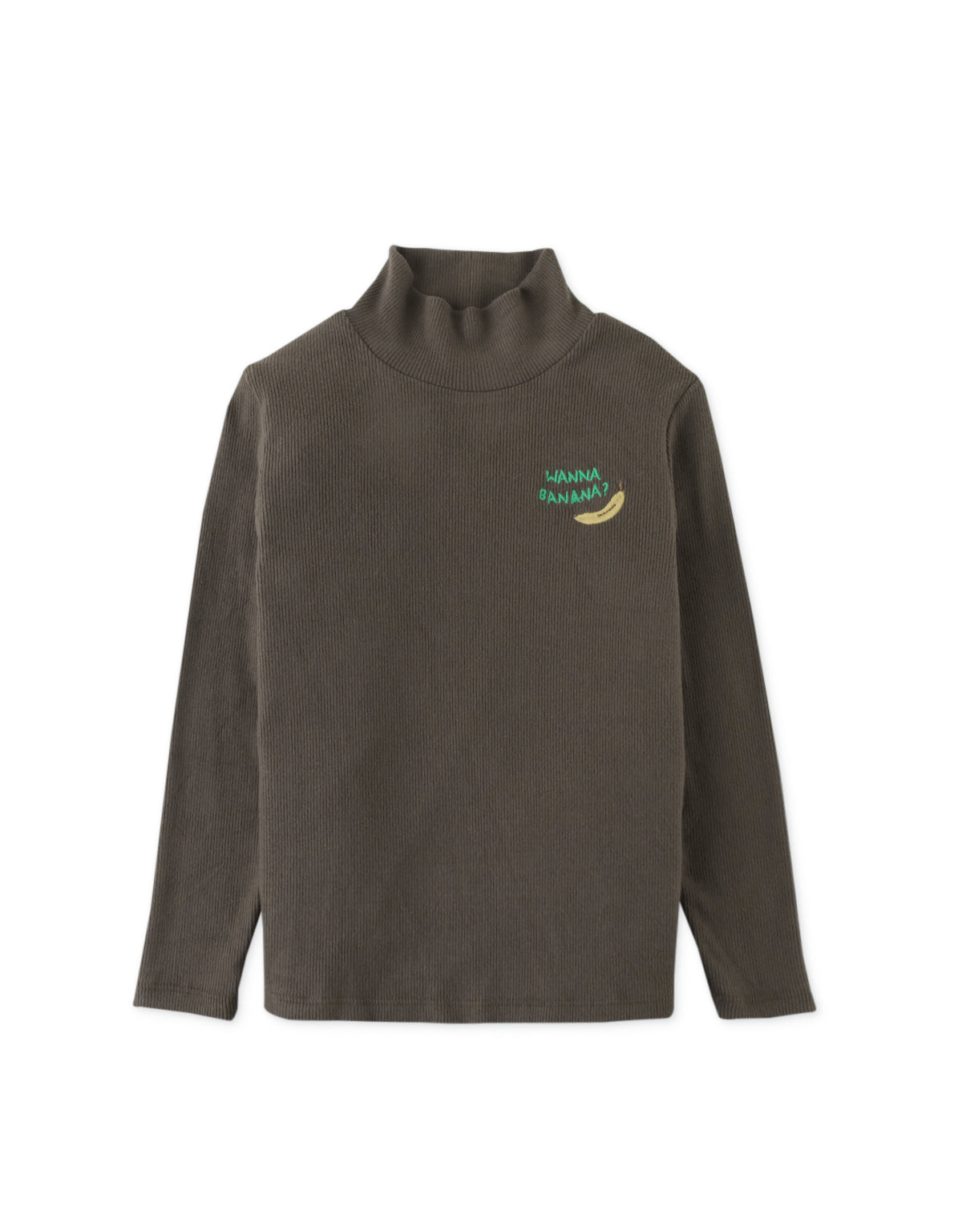BOYS BANANA EMBRO MOCK NECK RIB TEE