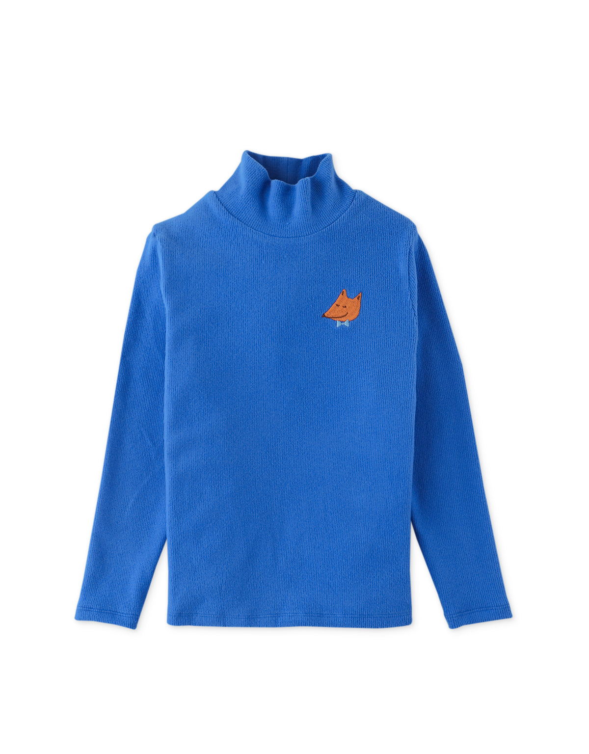 BOYS FOX HEAD EMBRO MOCK NECK RIB TEE