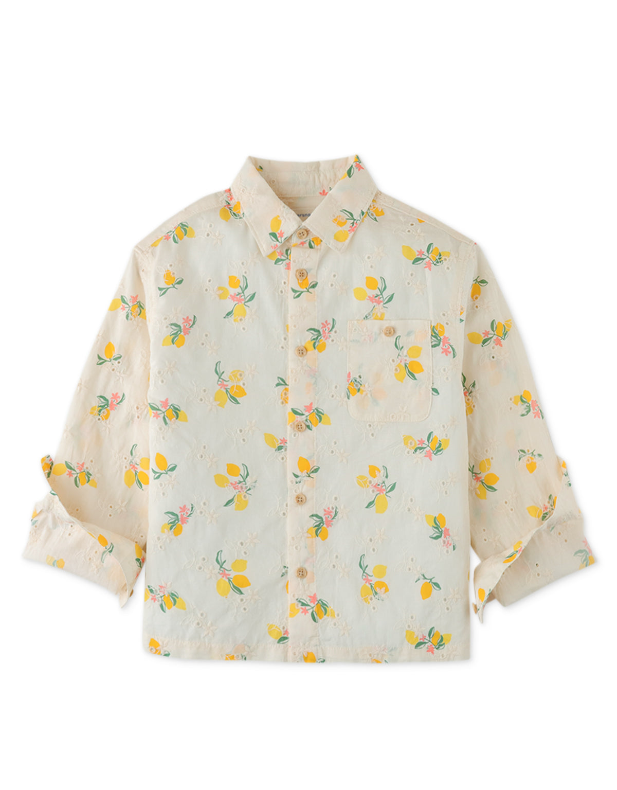 BOYS EMBROIDERED SWISS LONG SLEEVES SHIRT