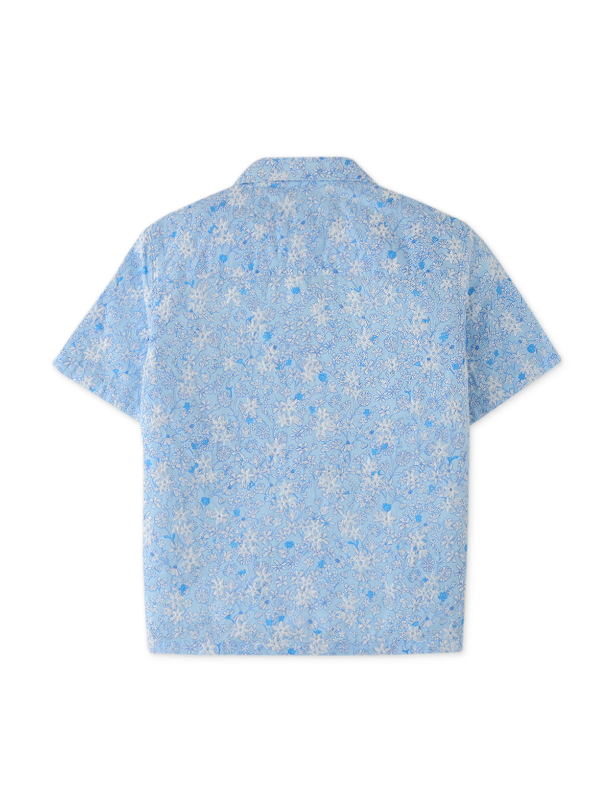BOYS FLORAL SHORT SLEEVES SHIRT WITH ALL OVER EMBROIDERY