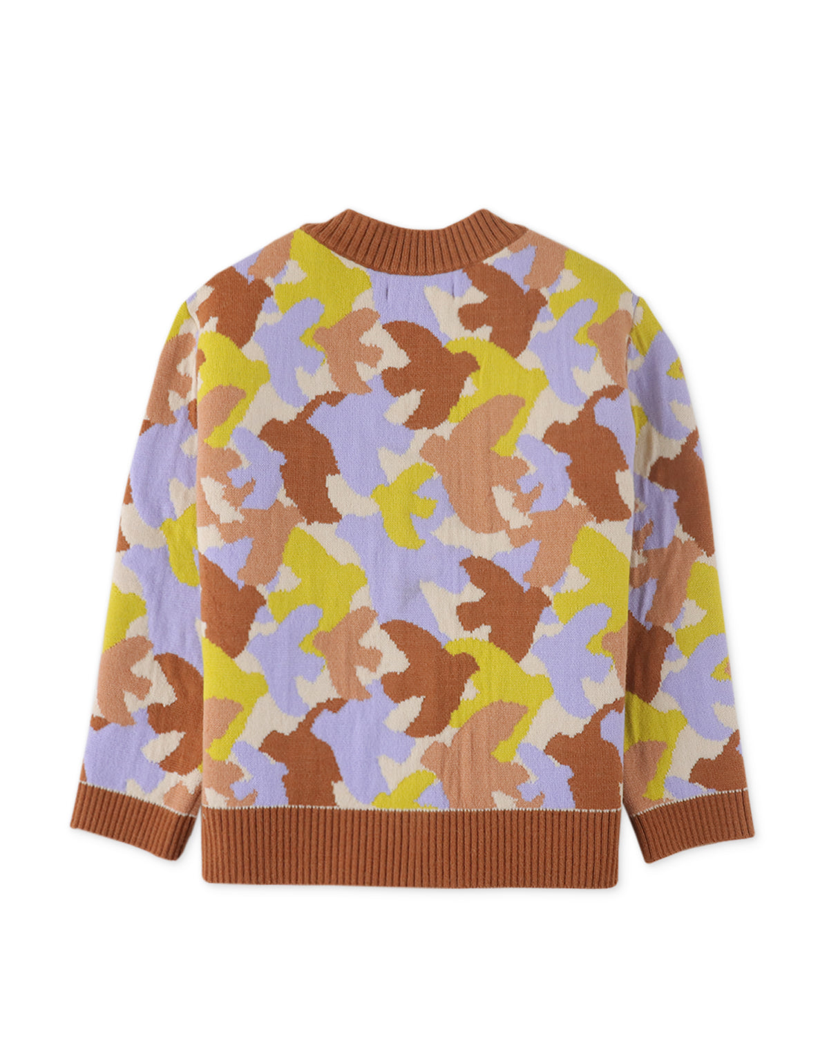 GIRLS ALL OVER BIRD INTARSIA CARDIGAN