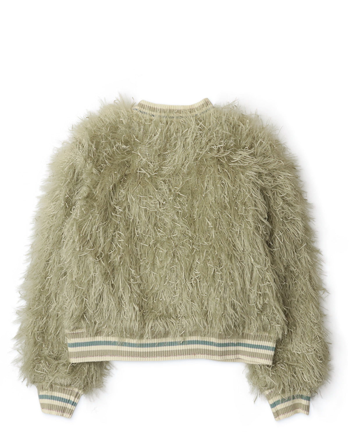 GIRLS FEATHER FUR BOMBER JACKET