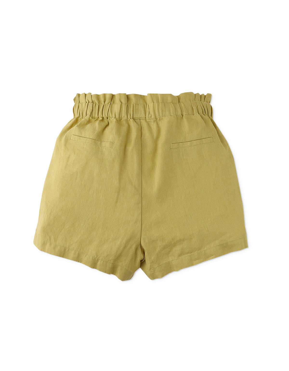GIRLS PULL-ON SHORTS WITH CONTRAST RICRAC AND CHERRY EMBRO